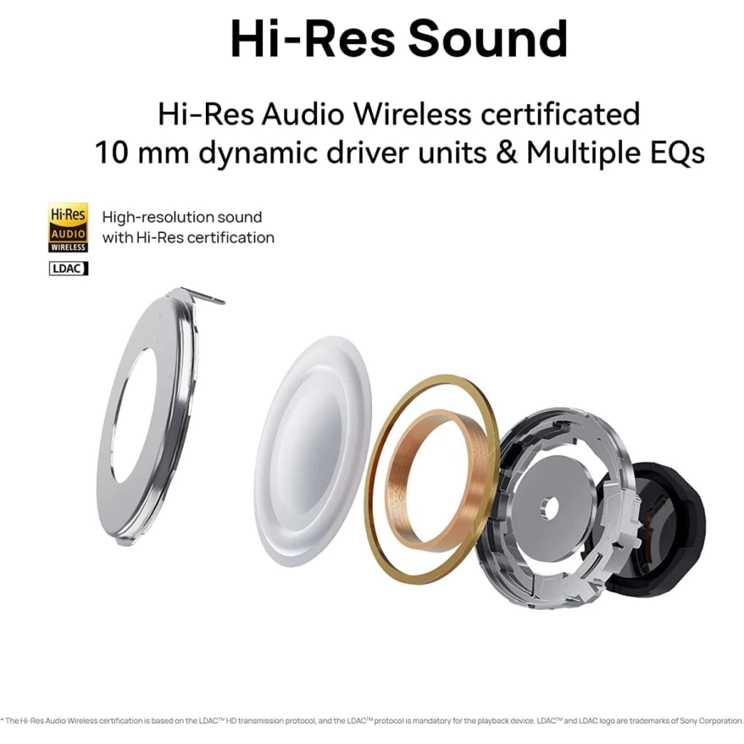 Huawei FreeBuds 5i Wireless Earphone, TWS Bluetooth Earbuds, Hi-Res Sound, Multi-Mode Noise Cancellation, 28HR Battery Life, Water Resistance, Comfort Wear- White