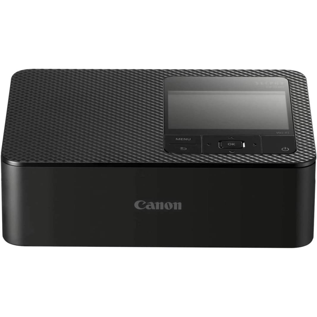 طابعة الصور اللاسلكية المدمجة Canon SELPHY CP1500 مع شاشة مدمجة مقاس 3.5 بوصة لتحرير وإضافة تأثيرات الفلتر - أسود