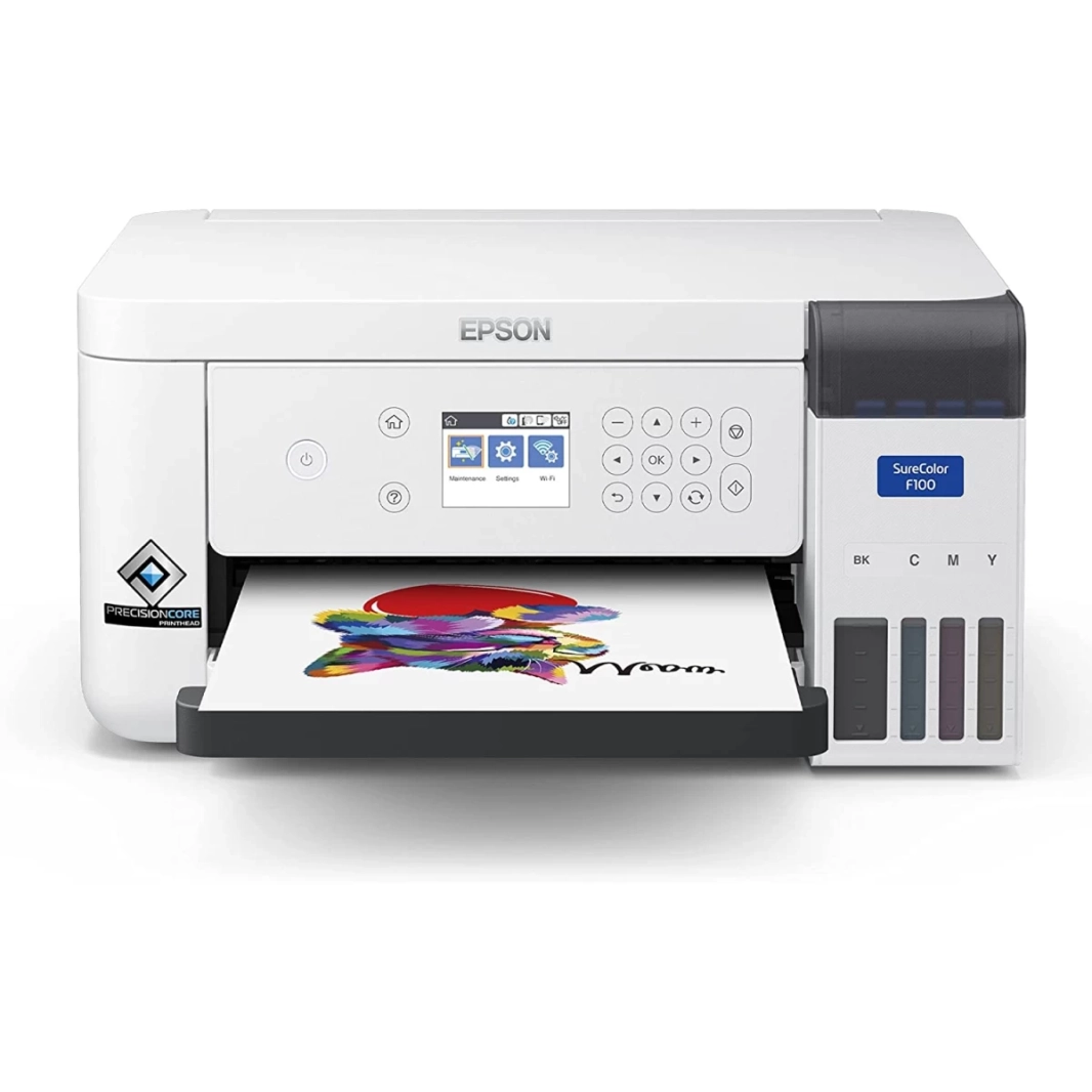 Epson SureColor SC-F100 A4 Textile Dye Sublimation Printer Small Business/Start up for Creating Promotional Merchandise
