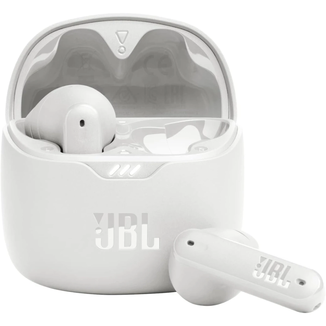 JBL Tune Flex in-Ear Wireless Earbuds True Wireless Active Noise Cancelling with Smart Ambient Pure Bass 12mm Drivers 4 Microphones up to 32 hours Battery Life - White