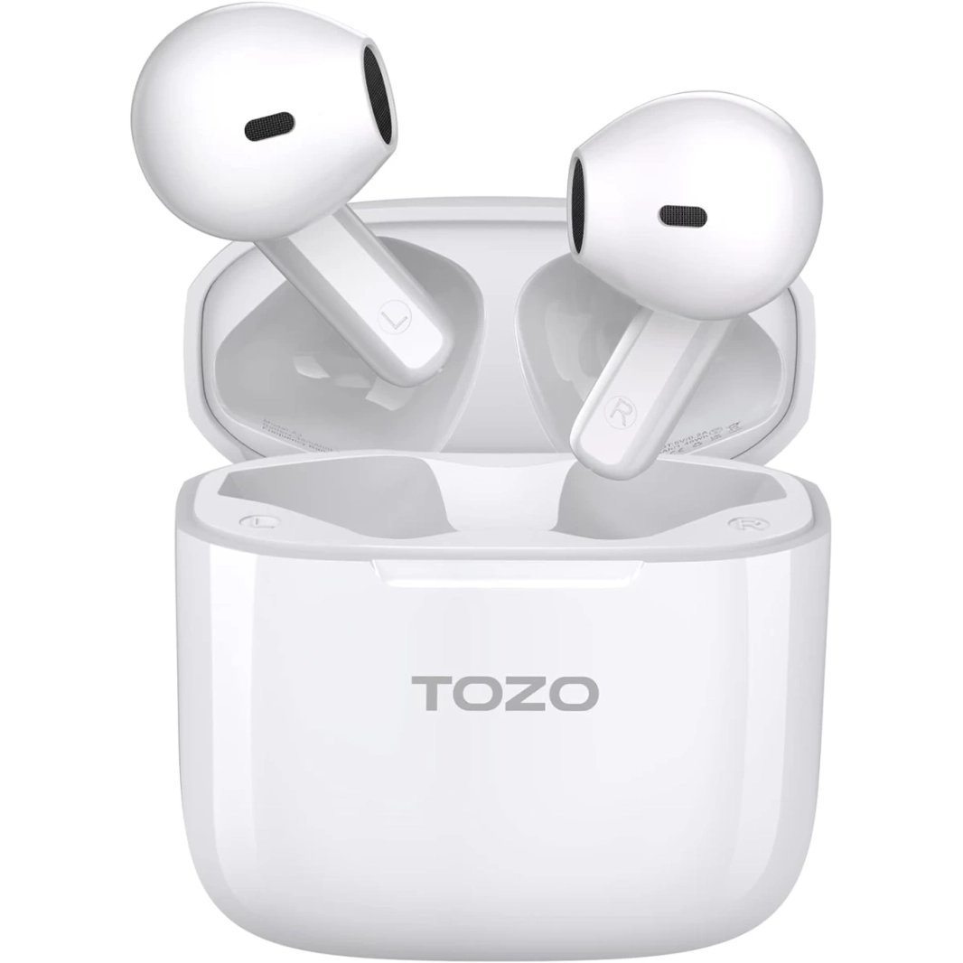 TOZO A3 Wireless Earbuds Bluetooth 5.3 Half in-Ear Lightweight Headsets Digital Call Noise Reduction Reset Button Hall Detection Premium Sound with Long Endurance