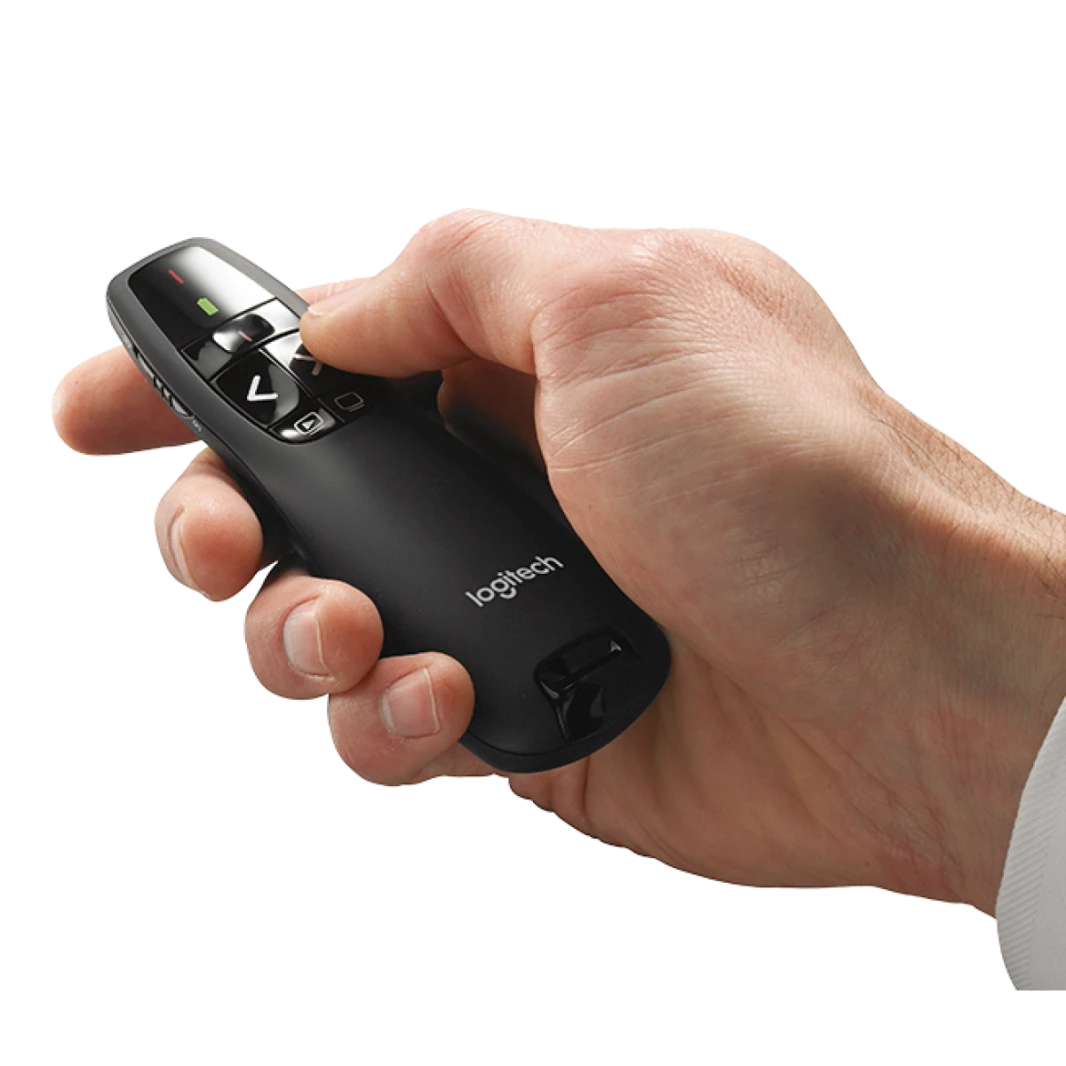 جهاز العرض اللاسلكي Logitech R400، جهاز عرض لاسلكي عن بعد مع مؤشر ليزر