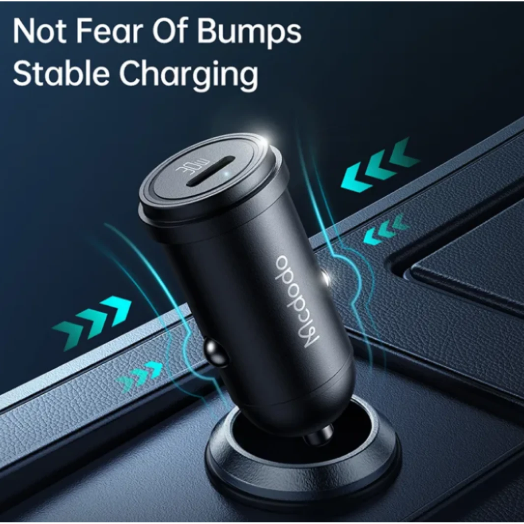 شاحن سيارة Mcdodo CC-7491 بمنفذ USB-C، شحن سريع بقوة 30 وات مع كابل Type C