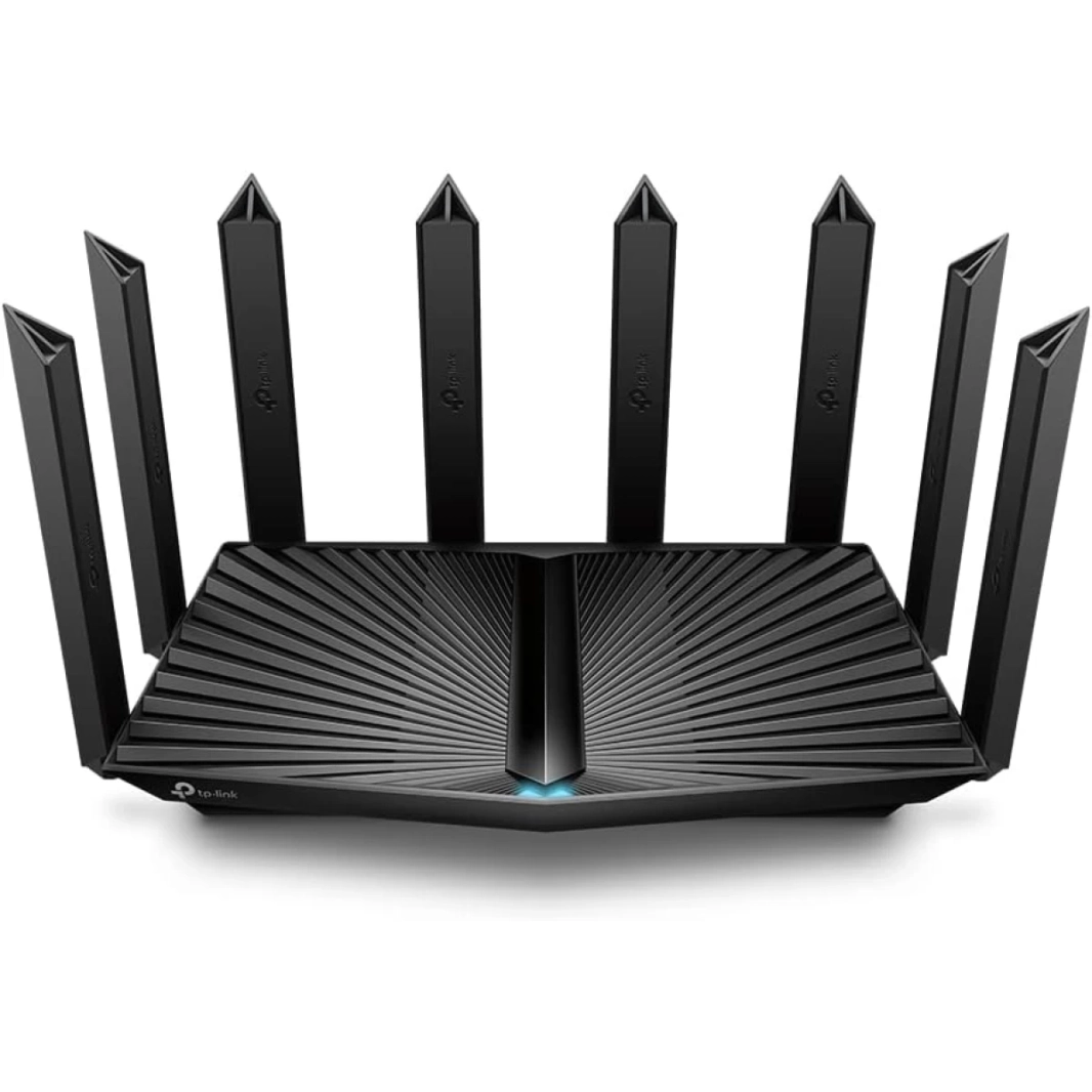 راوتر TP-Link Archer AX95 AX7800 ثلاثي النطاق WiFi 6 راوتر 8-Stream 2.5G Multi-Gigabit مع منافذ WAN مزدوجة (2.5G+1G) راوتر VPN ذكي