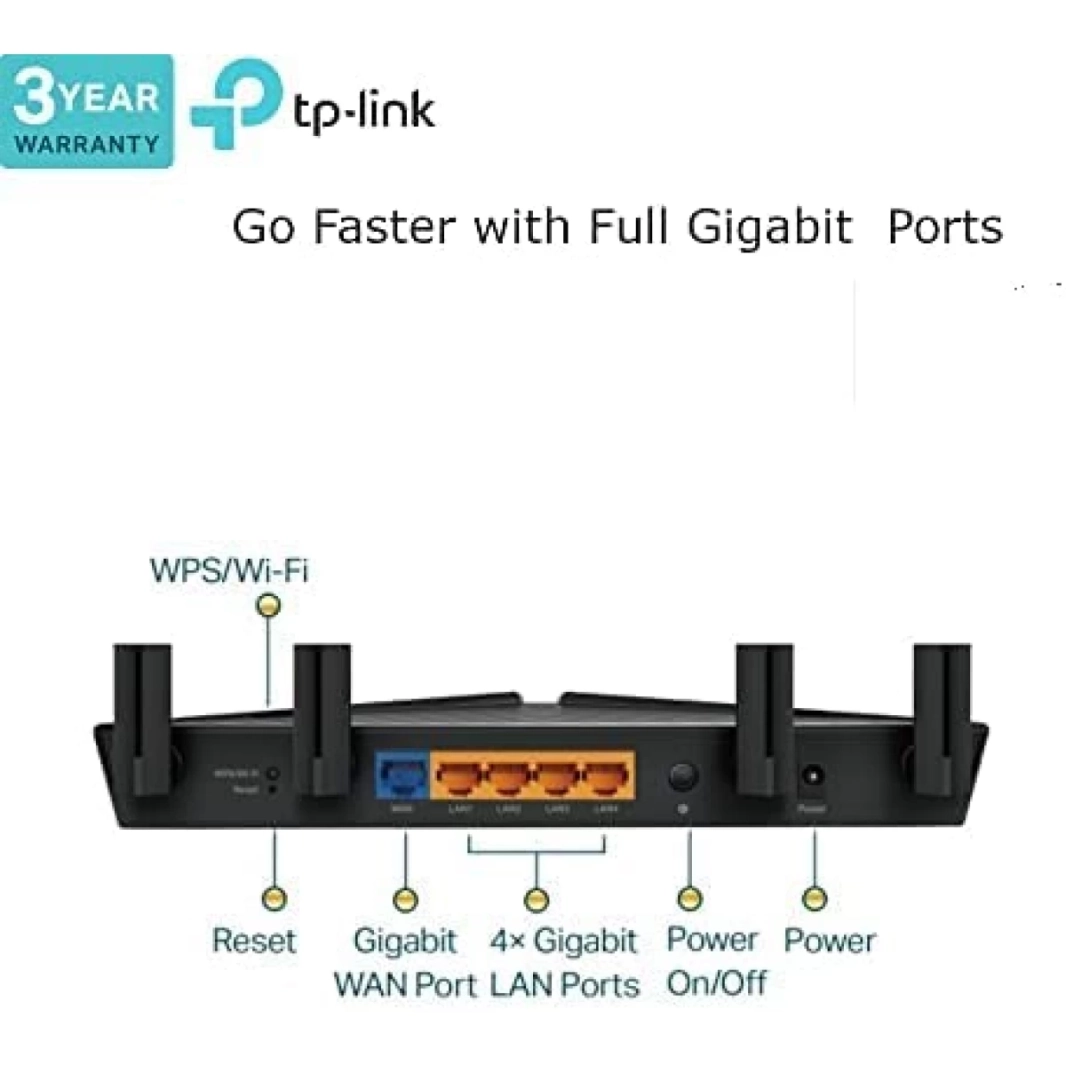 TP-Link Archer AX53 Wi-Fi 6 AX3000 Mbps Gigabit Dual Band OneMesh™ Dual-Core متوافق مع Alexa