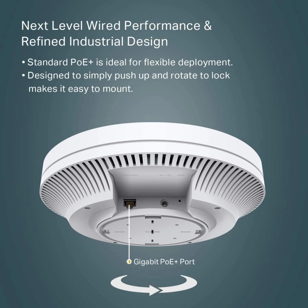نقطة وصول لاسلكية TP-Link EAP610 Omada WiFi 6 AX1800 Gigabit تدعم Mesh OFDMA والتجوال السلس وMU-MIMO PoE+