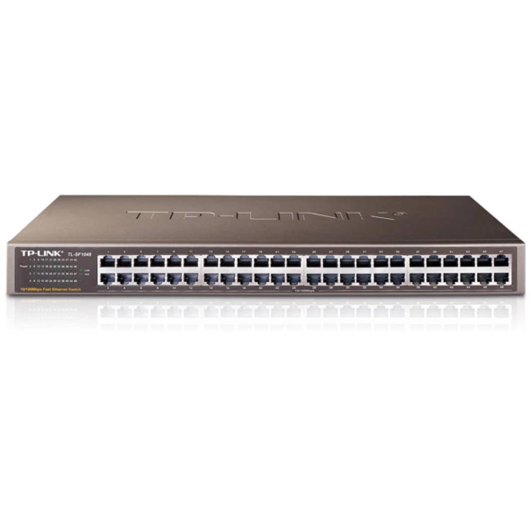 TP-LINK 48 منفذًا غير مُدار بسرعة 10/100 ميجابت في الثانية للتركيب على الرف