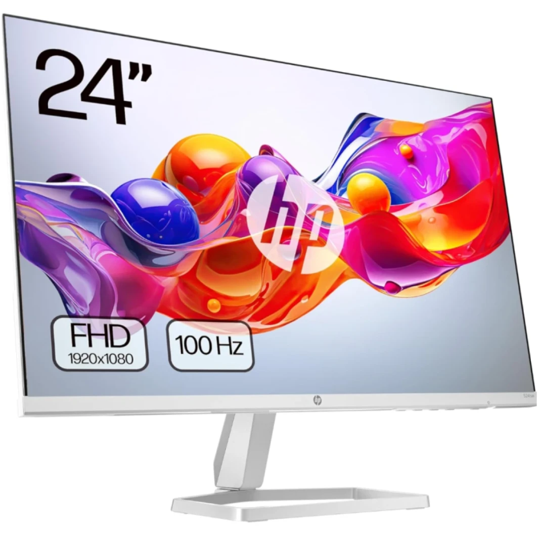 2024 HP 524SW Series 5 24 inch FHD Monitor, FHD Display (1920 x 1080), IPS panel, 99% sRGB, 1000:1 contrast ratio, 300 nits, Eye Ease with Eyesafe certification