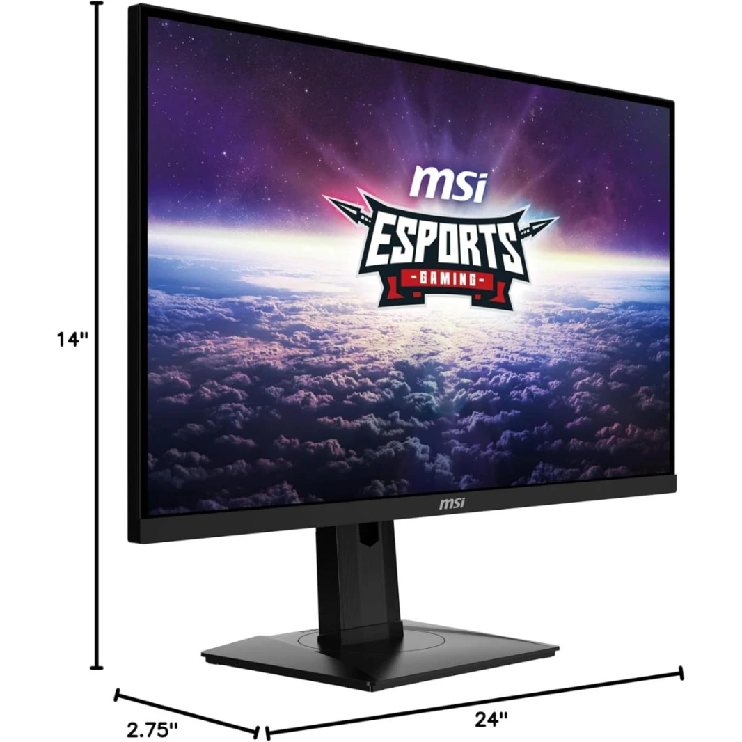 MSI G274QPX، شاشة ألعاب مقاس 27 بوصة، 2560 × 1440 2K، IPS، 1 مللي ثانية، 240 هرتز، VESA DisplayHDR 400، متوافقة مع G-Sync، HDMI، Displayport، ارتفاع قابل للتعديل، محوري، أسود