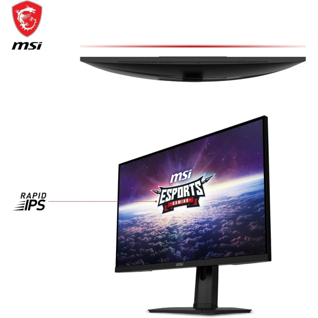 MSI G274QPX، شاشة ألعاب مقاس 27 بوصة، 2560 × 1440 2K، IPS، 1 مللي ثانية، 240 هرتز، VESA DisplayHDR 400، متوافقة مع G-Sync، HDMI، Displayport، ارتفاع قابل للتعديل، محوري، أسود