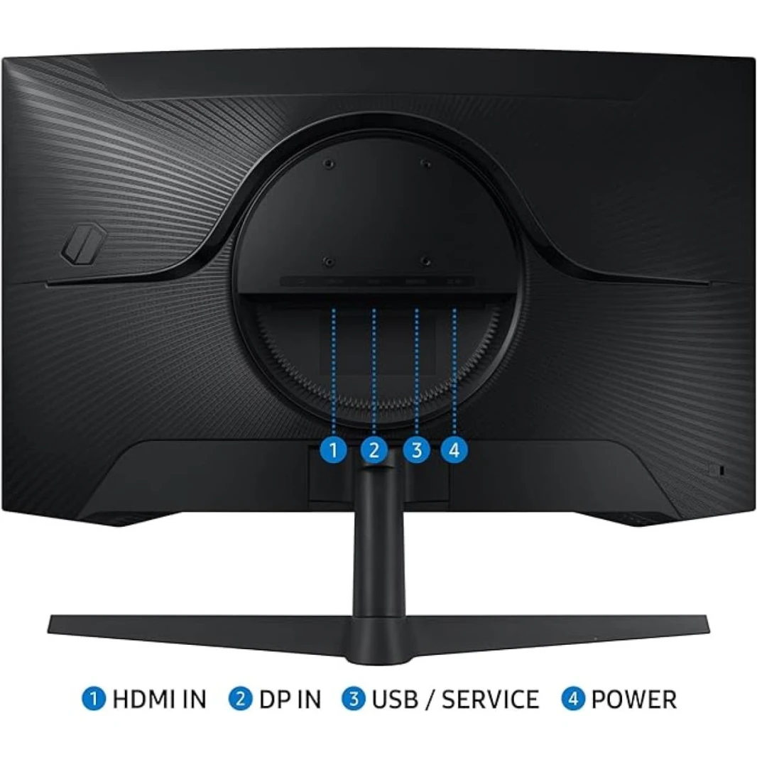 شاشة ألعاب Samsung Odyssey G5 (CG55) مقاس 27 بوصة، بدقة 2K QHD (2560 × 1440)، وتردد 165 هرتز، ووقت استجابة 1 مللي ثانية، وتقنية HDR10، ومنحنية 1000R، ودعم FreeSync - ضمان لمدة 3 سنوات