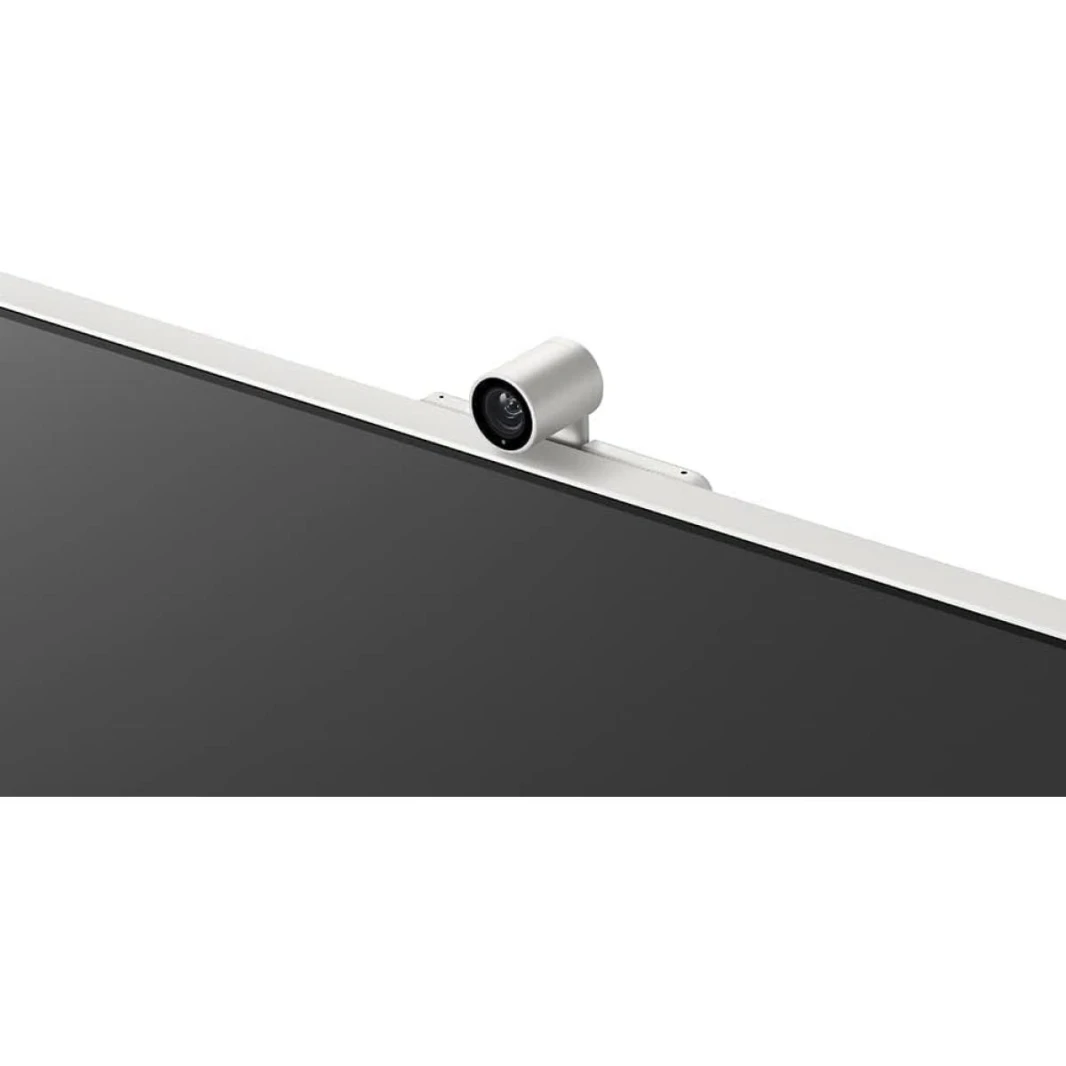 شاشة Samsung M8 Smart 32" 4K UHD، Tizen™ OS Flat Business Monitor، VA، 60Hz، 4ms(GTG)، HDR10+، 99% sRGB، USB Type-C، كاميرا ويب، ميكروفون، مكبرات صوت، جهاز تحكم عن بعد وحامل مريح، أبيض دافئ - ضمان لمد