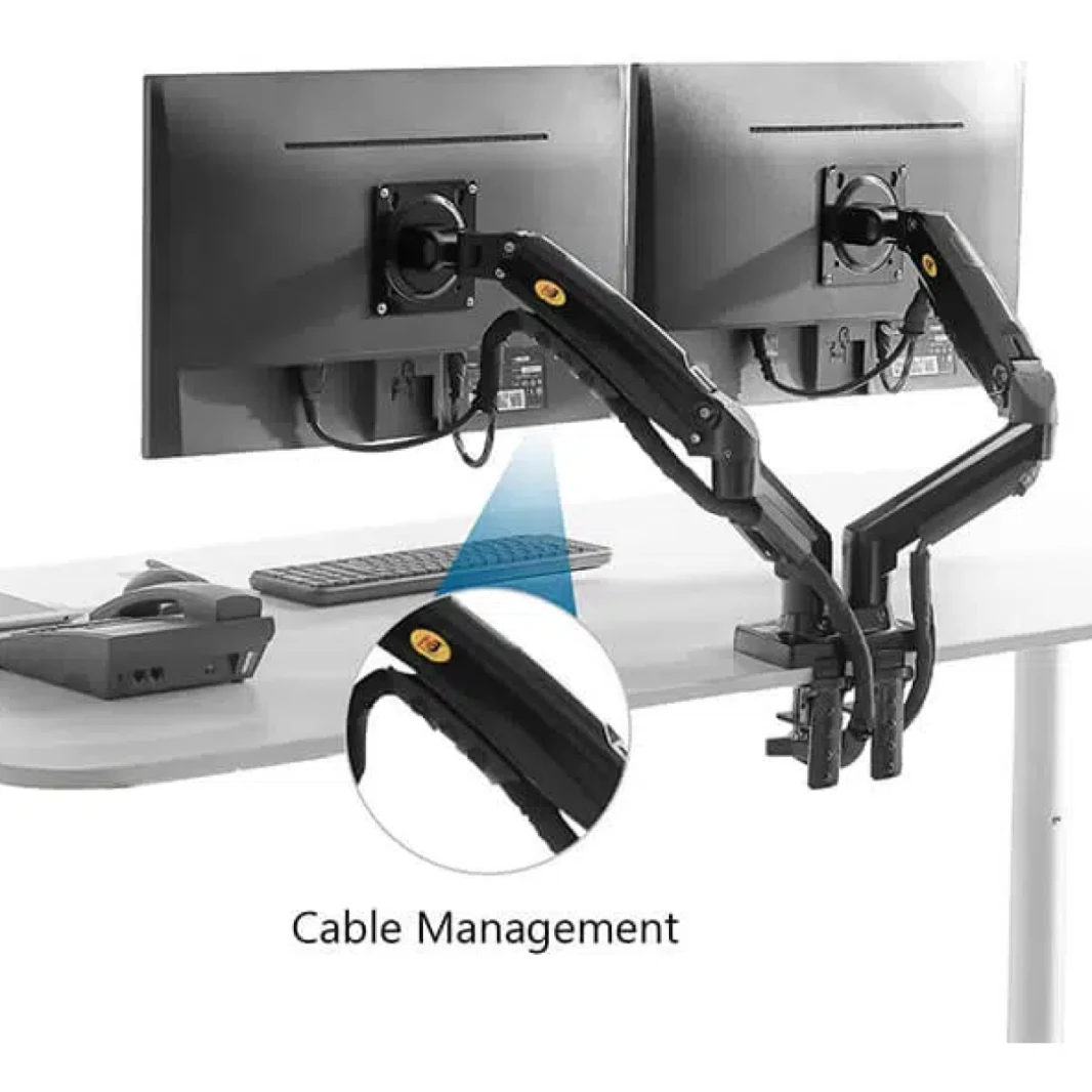 NORTH BAYOU F160 DUAL MONITOR DESK MOUNT STAND FOR 17 – 27 Inch MONITORS - Holder