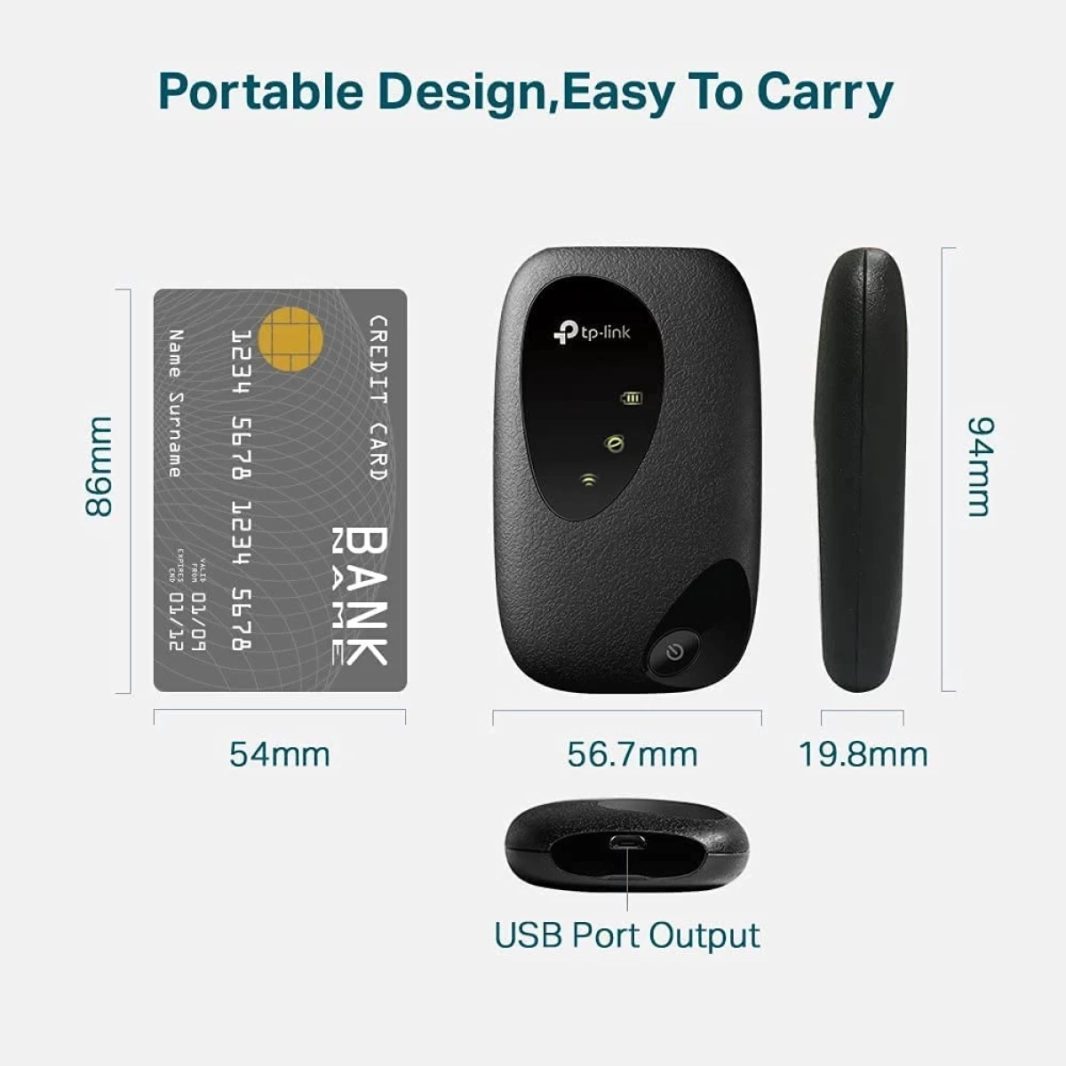 TP-Link M7000 4G LTE Travel Mobile Mi-Fi Hotspot For Up to 10 Devices Rechargeable Battery