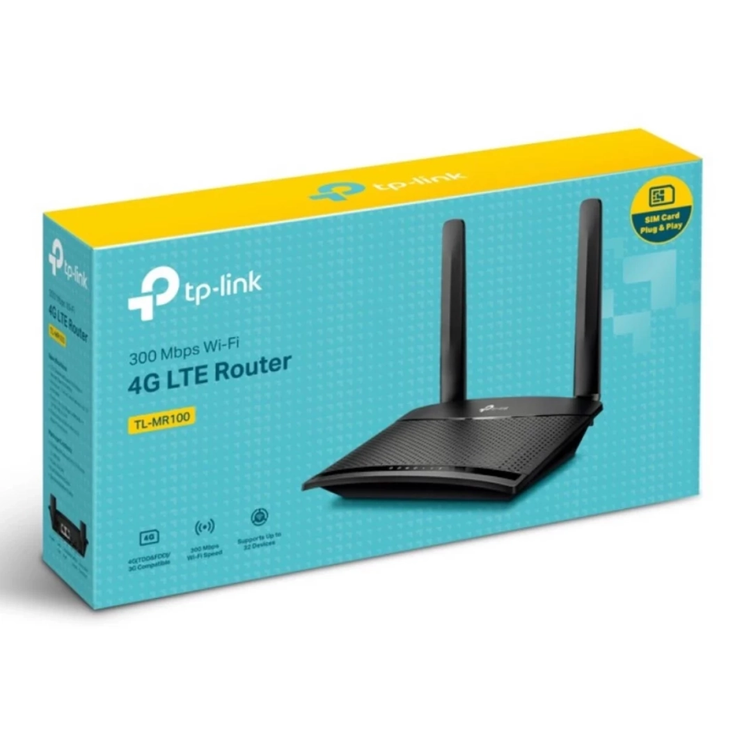 TP-Link TL-MR100 300 Mbps 4G LTE SIM Slot Unlocked Wi-Fi Router No Configuration Required