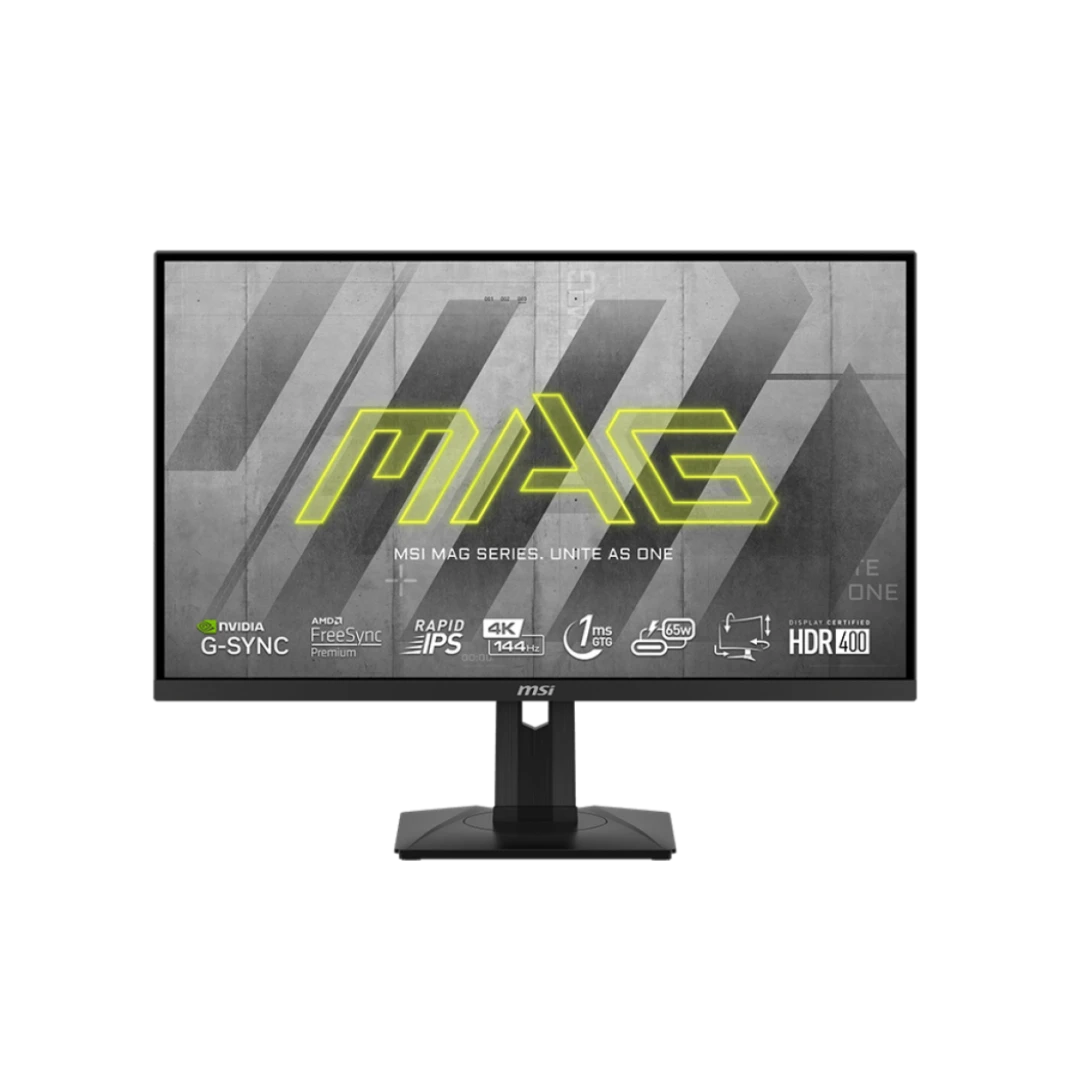 MSI Gaming Monitor MAG274UPF Flat, 27" UHD 4K, 144Hz, 1ms IPS FreeSync Premium, adjustable, VESA DisplayHDR 400, Black / 3 Years Warranty