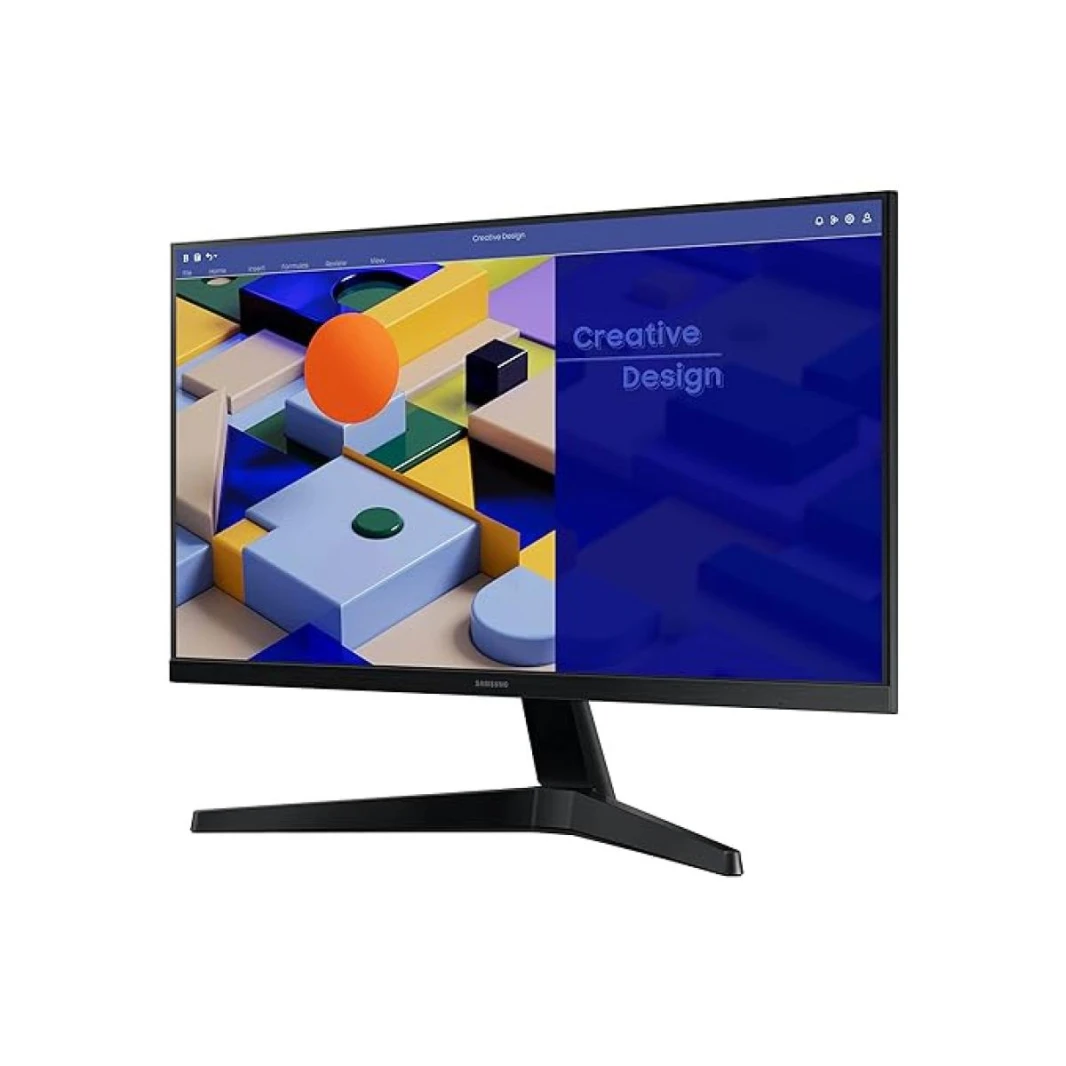 شاشة مسطحة مقاس 24 بوصة من Samsung S3 Essential (C310) Full-HD، IPS، 75 هرتز، AMD FreeSync، 5 مللي ثانية (GTG)، تصميم بدون حدود