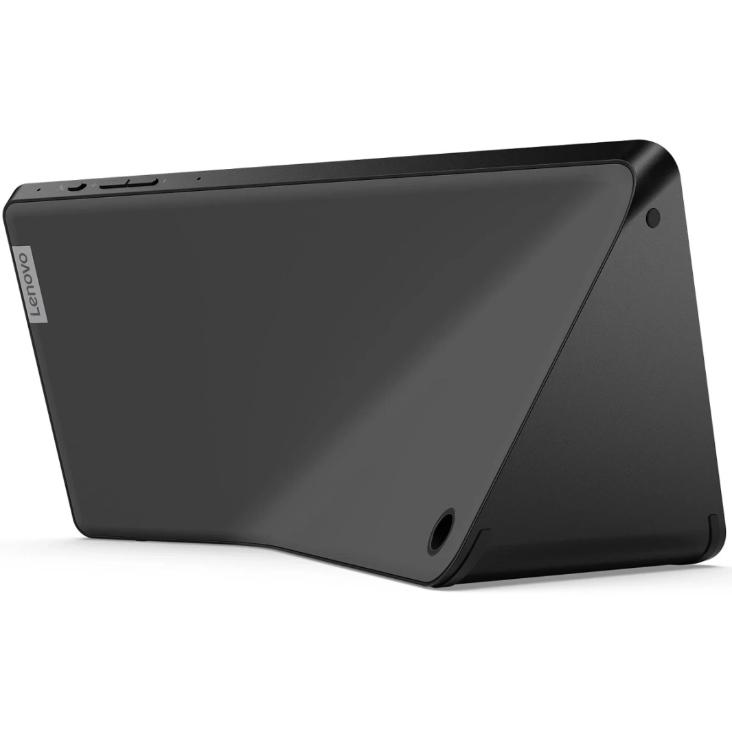 جهاز مؤتمرات الفيديو الذكي Lenovo ThinkSmart View Wifi مقاس 8 بوصات عالي الدقة بشاشة تعمل باللمس، مزود بنظام صوت وكاميرا ذكية (لـ ZOOM فقط) - أسود