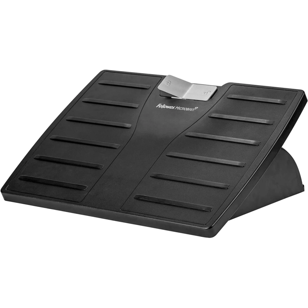 مسند قدم قابل للتعديل من Fellowes Office Suites™ مع حماية مضادة للميكروبات من Microban - أسود