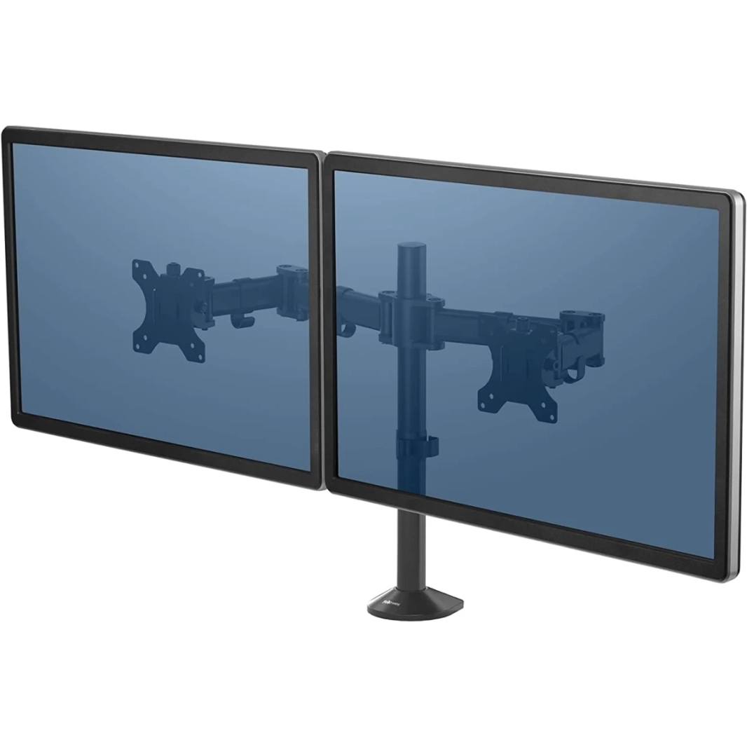 Fellowes Reflex Series Dual Adjustable Computer Monitor Stand for 2 Monitors up to 27" Monitor Capacity