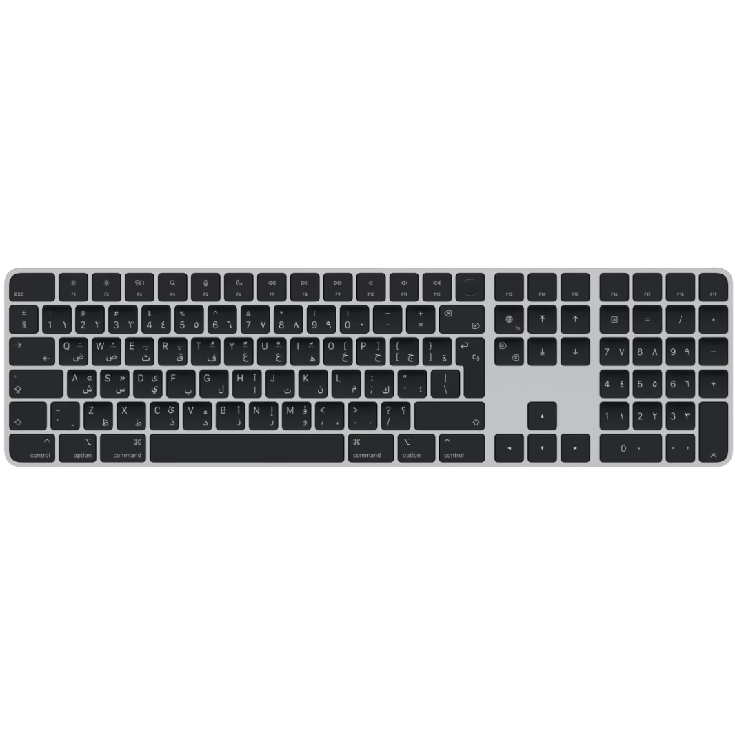 Apple Magic Keyboard with Touch ID and Numeric Keypad for Mac models with Apple silicon - Arabic - Black Keys