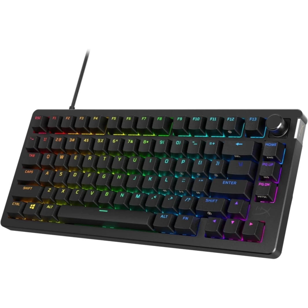 HyperX Alloy Rise 75 Mechanical Ultra-Customizable Hot-Swappable Switches Ambient Light Sensor Gasket Mounted Linear Switches Arabic / English Layout