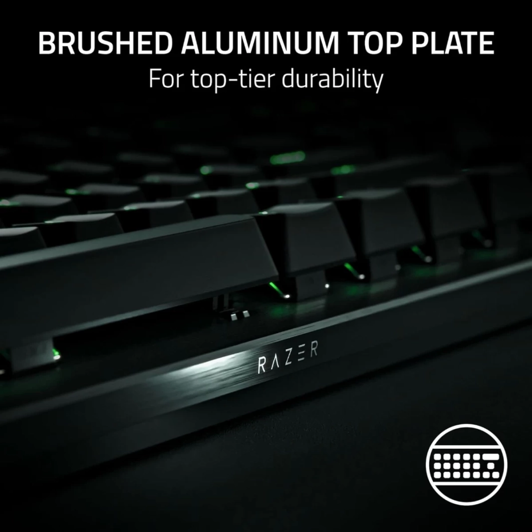 مفاتيح بصرية تناظرية للألعاب الإلكترونية Razer Huntsman V3 Pro Mini 60% مع تشغيل سريع وتعديلات مدمجة ومفاتيح Mod ثنائية الأغراض وأغطية مفاتيح PBT - أسود