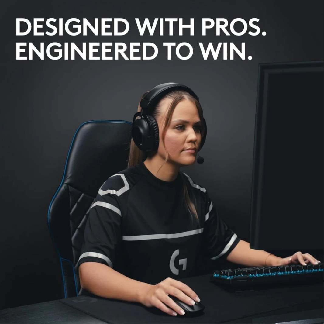 Logitech G PRO X SUPERLIGHT 2 LIGHTSPEED Wireless 4K Polling مفاتيح LIGHTFORCE Hybrid خفيفة الوزن ومستشعر HERO 2 بدقة 32000 نقطة في البوصة وشحن USB-C، للكمبيوتر الشخصي وماك - أبيض