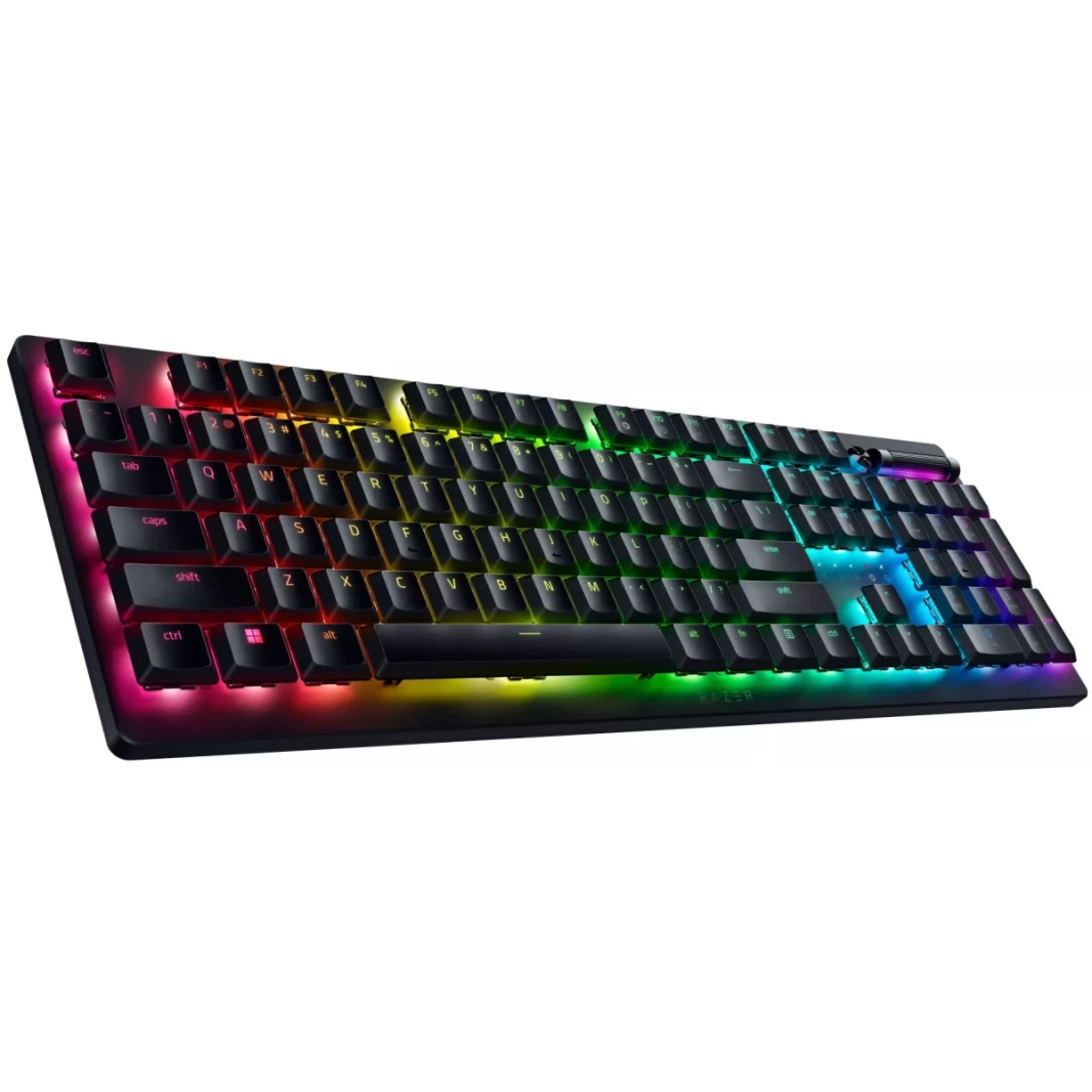 مفاتيح Razer DeathStalker V2 Pro اللاسلكية والبلوتوث ذات التصميم المنخفض والمفاتيح البصرية ذات السرعة الفائقة 50 ساعة والمطلية للغاية - أحمر خطي