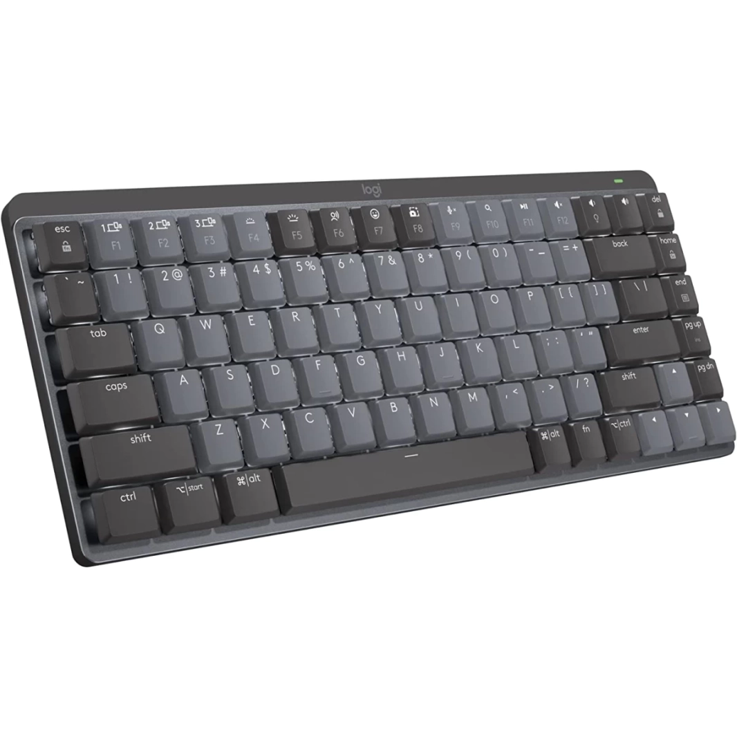 مفاتيح Logitech MX Mechanical Mini Backlit Bluetooth USB-C لنظام التشغيل macOS Windows Linux & Android Metal - Clicky Switches