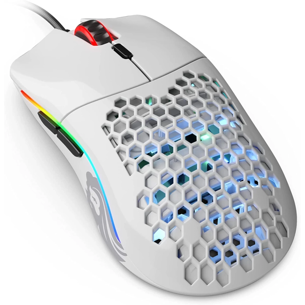 ماوس Glorious Model O Minus 58G Superlight Honeycomb Mouse RGB USB - أبيض غير لامع