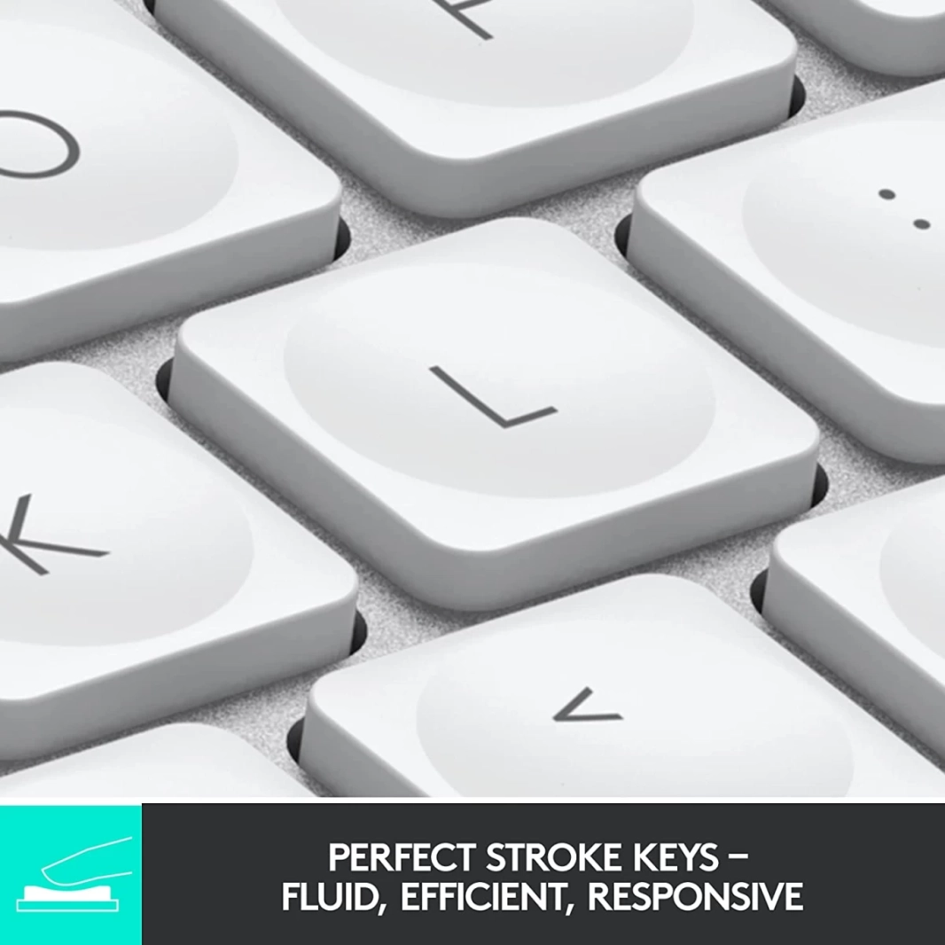 لوحة مفاتيح Logitech MX Keys MINI المضيئة اللاسلكية وتقنية البلوتوث USB C ذات الإضاءة الخلفية لأجهزة MAC باللون الرمادي