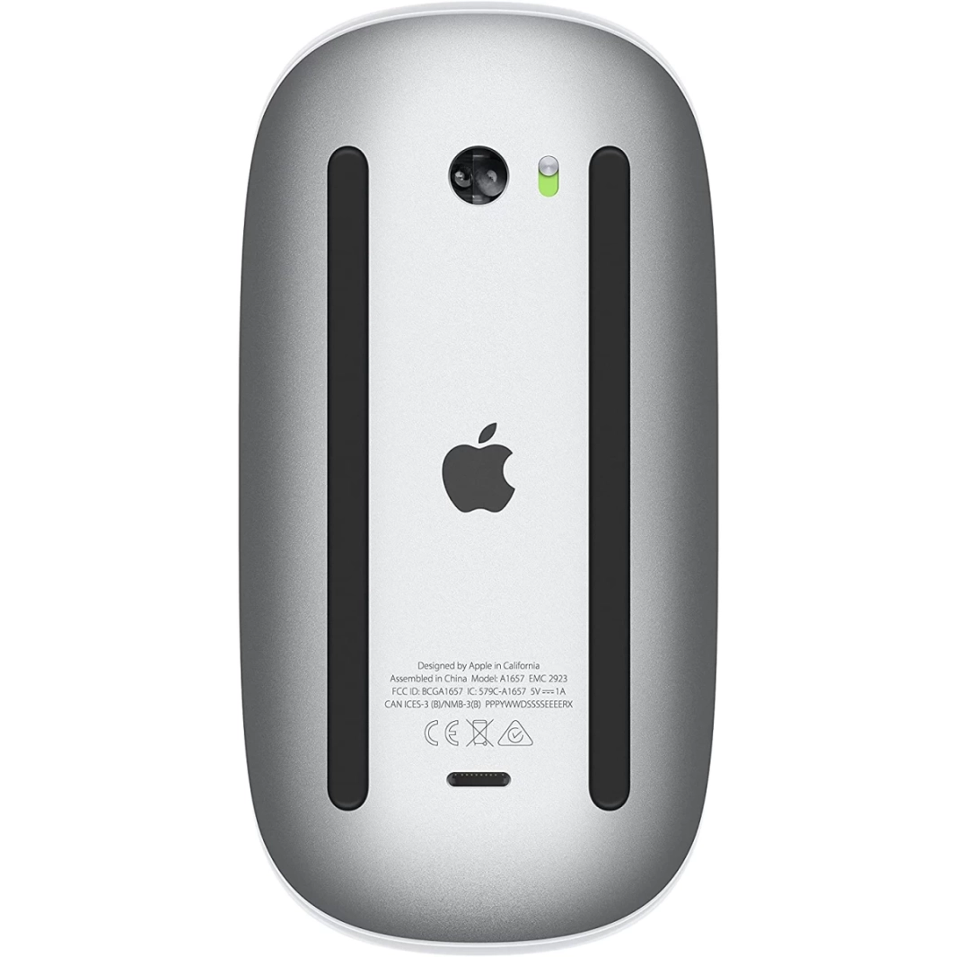 ماوس Apple Magic Mouse (لاسلكي، قابل لإعادة الشحن) متعدد اللمس - أبيض