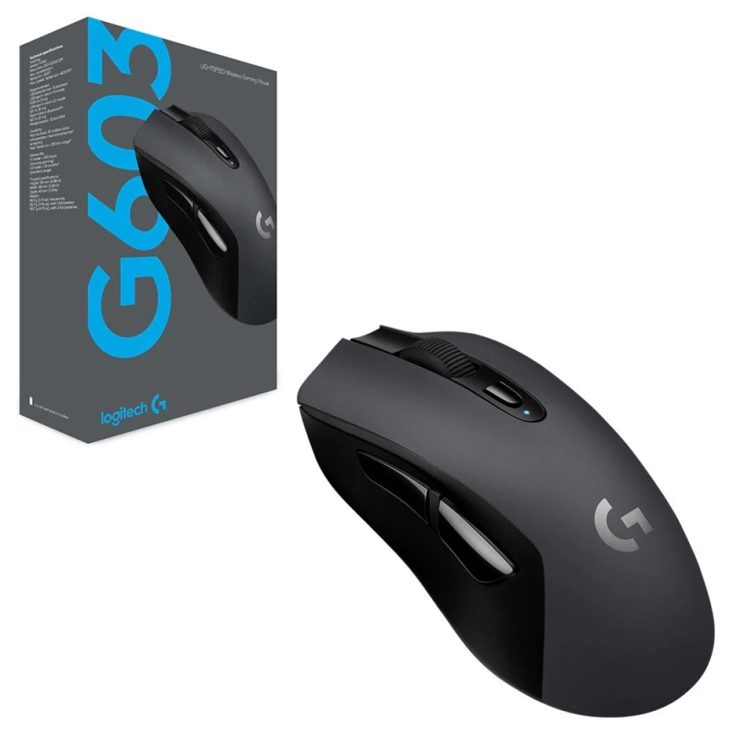 ماوس لاسلكي خفيف الوزن من Logitech G603 مزود بمستشعر 12000 نقطة في البوصة وعمر بطارية يصل إلى 500 ساعة