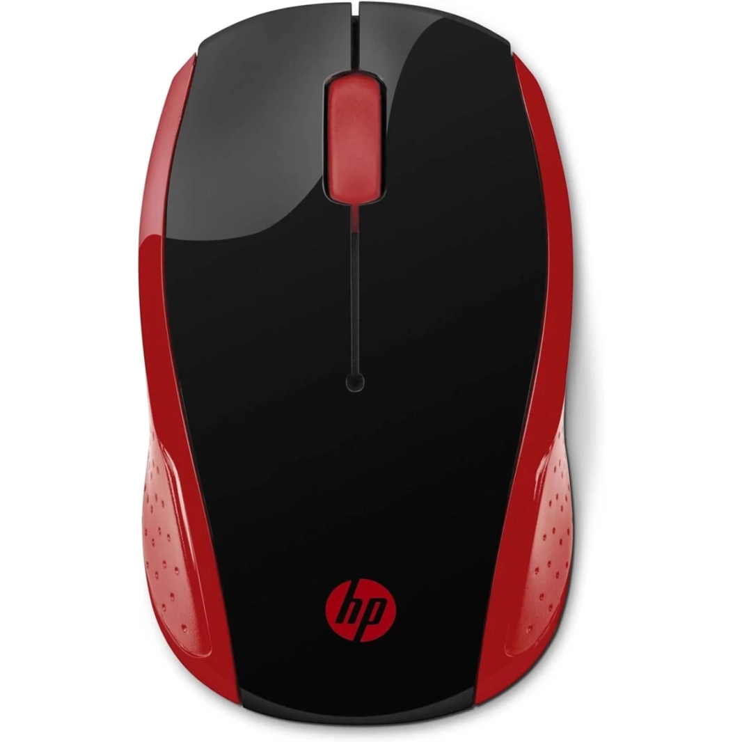 HP 200 USB Wireless Mouse with 1000 DPI Optical Sensor 2.4 GHz Wireless Cconnectivity Ambidextrous Design - Red