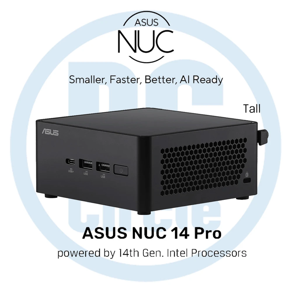 مجموعة أدوات ASUS NUC 14 Pro (معالج Intel Ultra 5 125H / ذاكرة وصول عشوائي DDR5 سعة 16 جيجابايت / محرك أقراص SSD NVMe سعة 500 جيجابايت / منفذ Thunderbolt 4 / منفذا HDMI / بطاقة رسومات Intel Arc / نظام