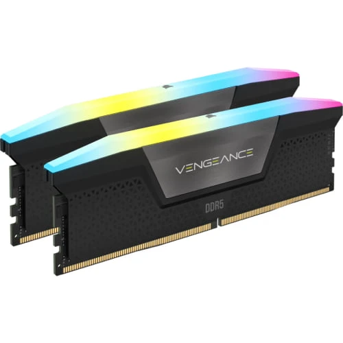 مجموعة ذاكرة الوصول العشوائي CORSAIR VENGEANCE RGB DDR5 – 32 جيجابايت (2 × 16 جيجابايت) – 6400 ميجا هرتز – CL32 – CMH32GX5M2B6400C32
