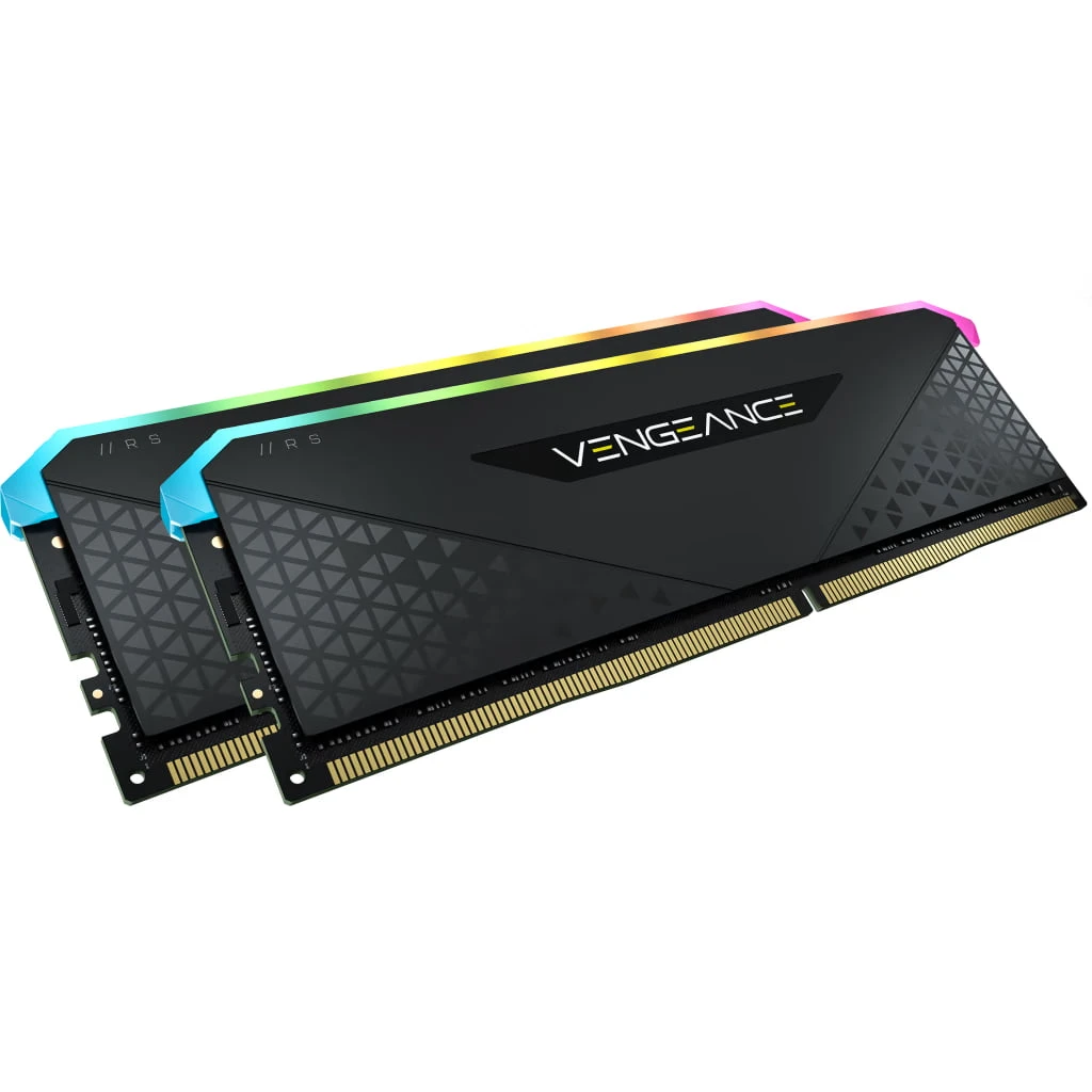 مجموعة ذاكرة الوصول العشوائي CORSAIR VENGEANCE RGB RS – 16 جيجابايت (2 × 8 جيجابايت) DDR4 – 3600 ميجا هرتز – C18 – CMG16GX4M2D3600C18