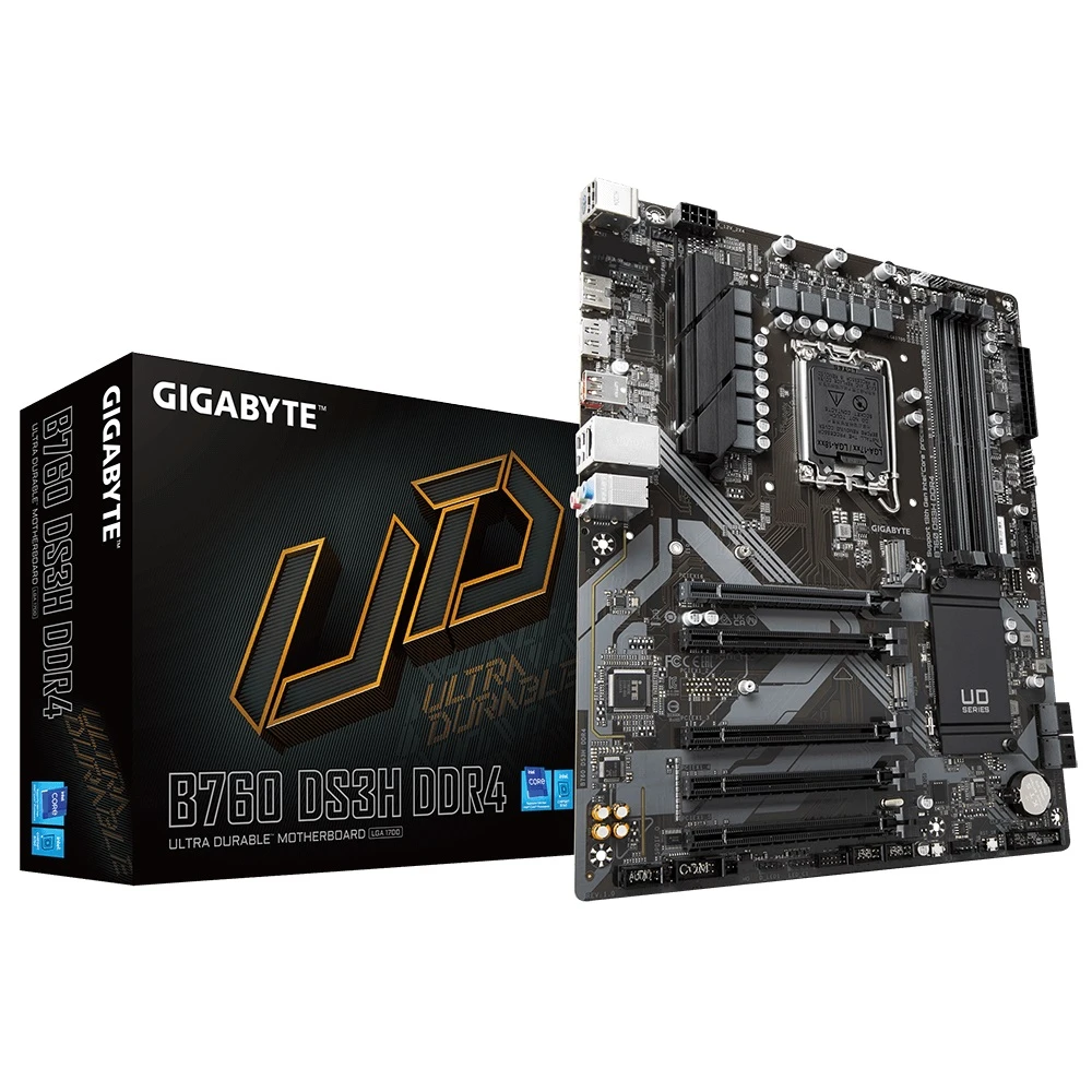 Gigabyte Motherboard B760 DS3H DDR4 LGA 1700 Socket , Support 13th and 12th Generation , B760-DS3H-DDR4