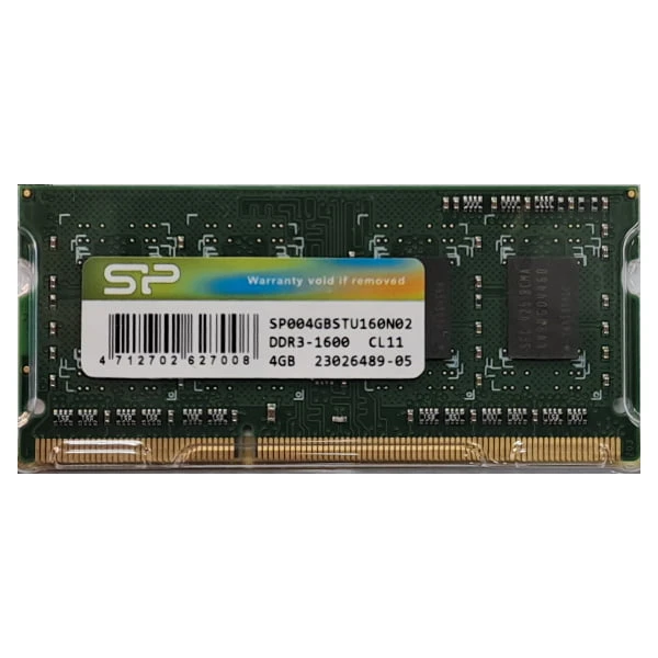 ذاكرة وصول عشوائي (RAM) للكمبيوتر المحمول من Silicon Power – 4 جيجابايت – DDR3 – 1600 ميجا هرتز – CL11 – SP004GBSTU160N02