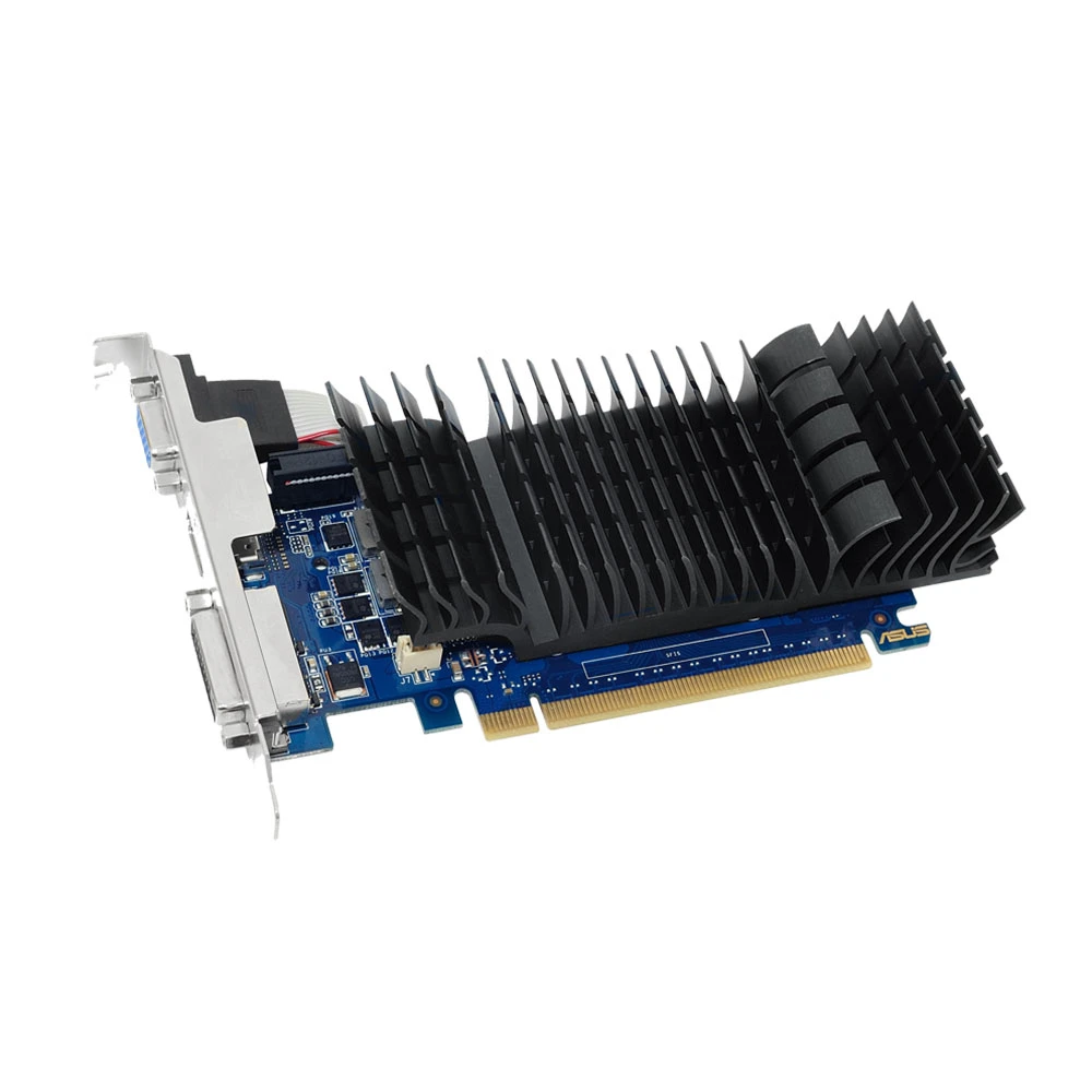 بطاقة رسوميات ASUS NVIDIA GeForce® GT 730 2GB GDDR5 بطاقة رسوميات ASUS NVIDIA GeForce® GT 730 2GB GDDR5 منخفضة الارتفاع لبناء HTPC صامت مع حوامل منفذ I/O [ GT730-SL-2GD5-BRK ]