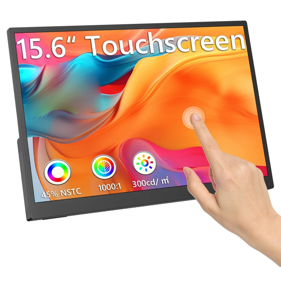 Full HD touch portable monitor – 15.6″ screen size – 60Hz