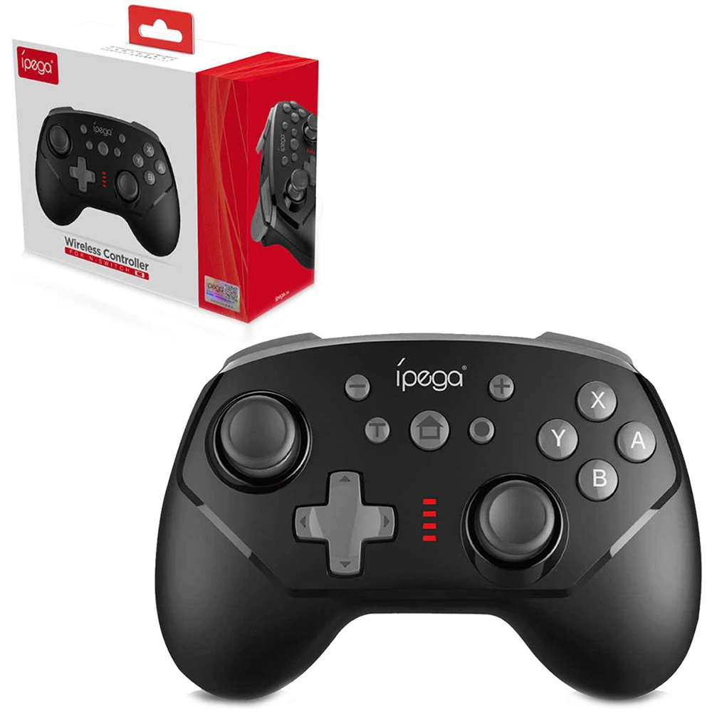 لوحة ألعاب iPega لاسلكية لجهاز Nintendo Switch وحدة تحكم ألعاب اهتزازية سداسية المحاور لـ NS Switch Pro
