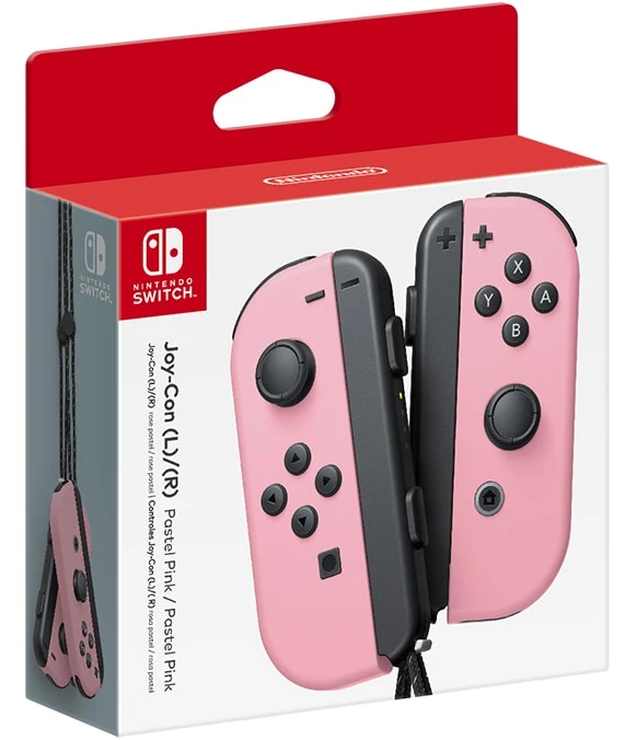 وحدة تحكم Joy-Con لجهاز Nintendo Switch باللون الوردي الفاتح