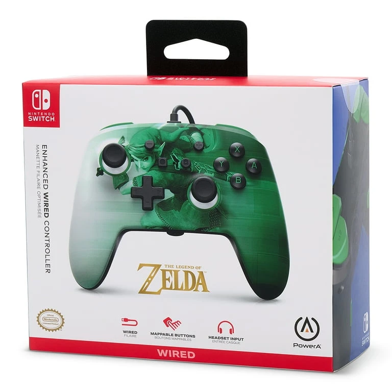 وحدة تحكم سلكية محسّنة من PowerA لجهاز Nintendo Switch - Heroic Link