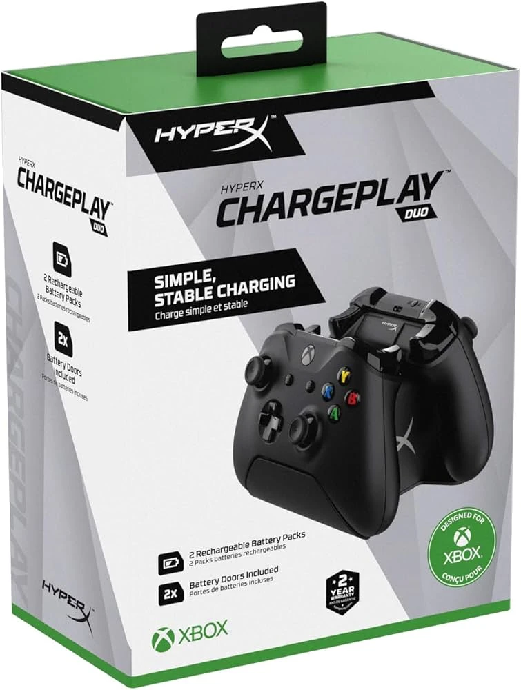 محطة شحن وحدة التحكم HyperX ChargePlay Duo لجهاز XBOX