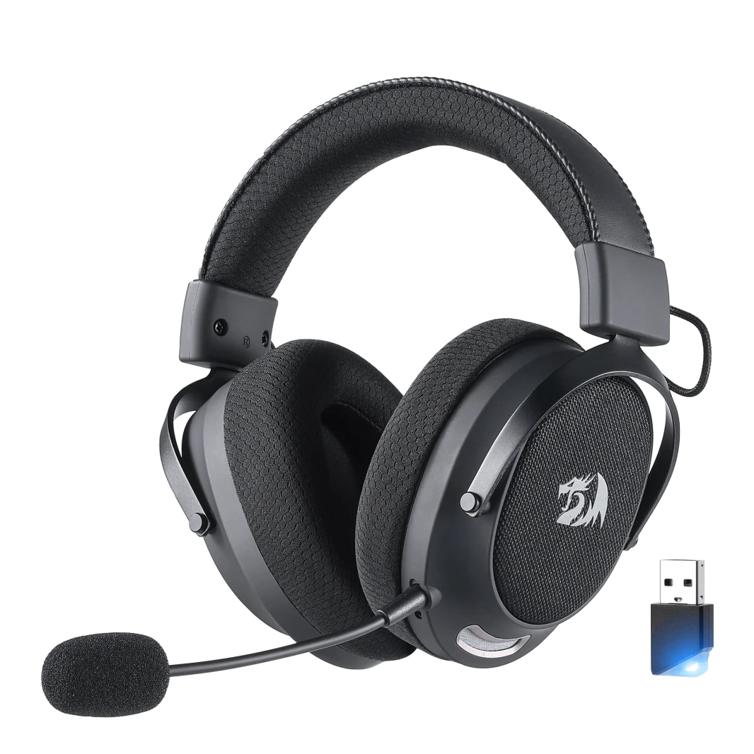 سماعة رأس Redragon ARROW PRO H858 سلكية/لاسلكية/بلوتوث للألعاب - أسود