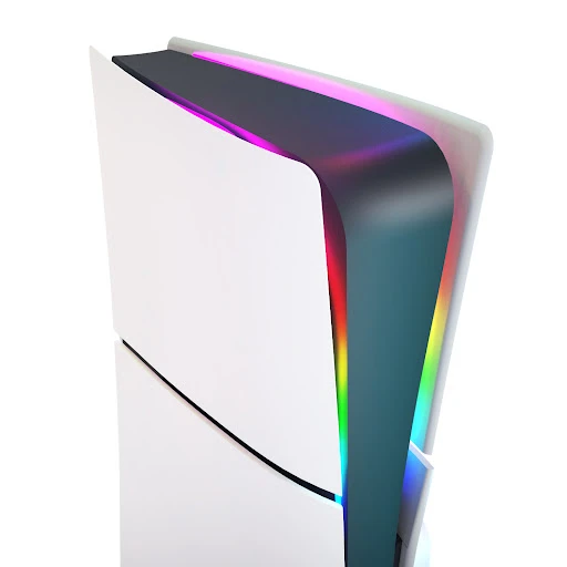 شريط إضاءة LED RGB لجهاز PS5 Slim من iPega، ملحقات تزيين محيطية، جهاز تحكم عن بعد/تطبيق/USB، 3 طرق لتزيين DIY