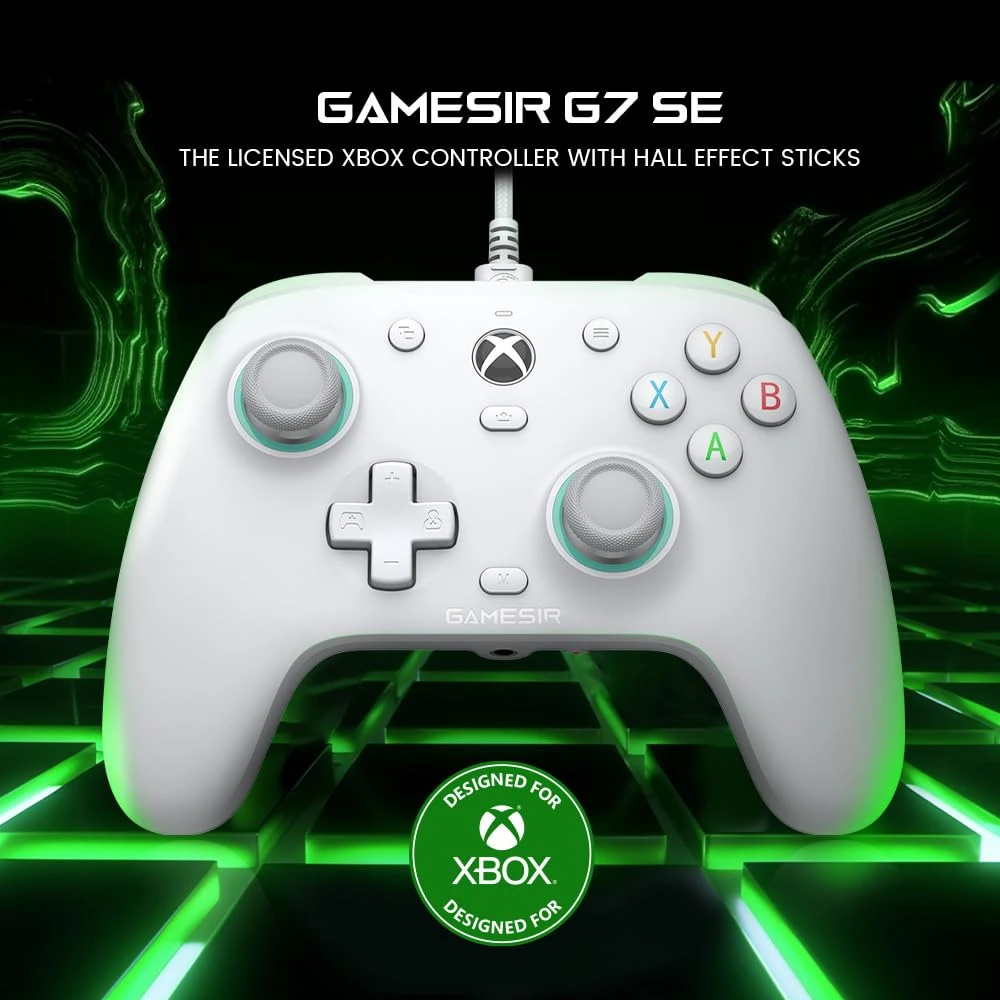 وحدة تحكم GameSir G7 SE السلكية لأجهزة Xbox Series X|S وXbox One وWindows 10/11، قابلة للتوصيل والتشغيل مع عصي تحكم Hall Effect/Hall Trigger