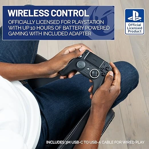 ناكون - وحدة تحكم لاسلكية Revolution 5 Pro لـ PS5 و PS4 و PC - أسود